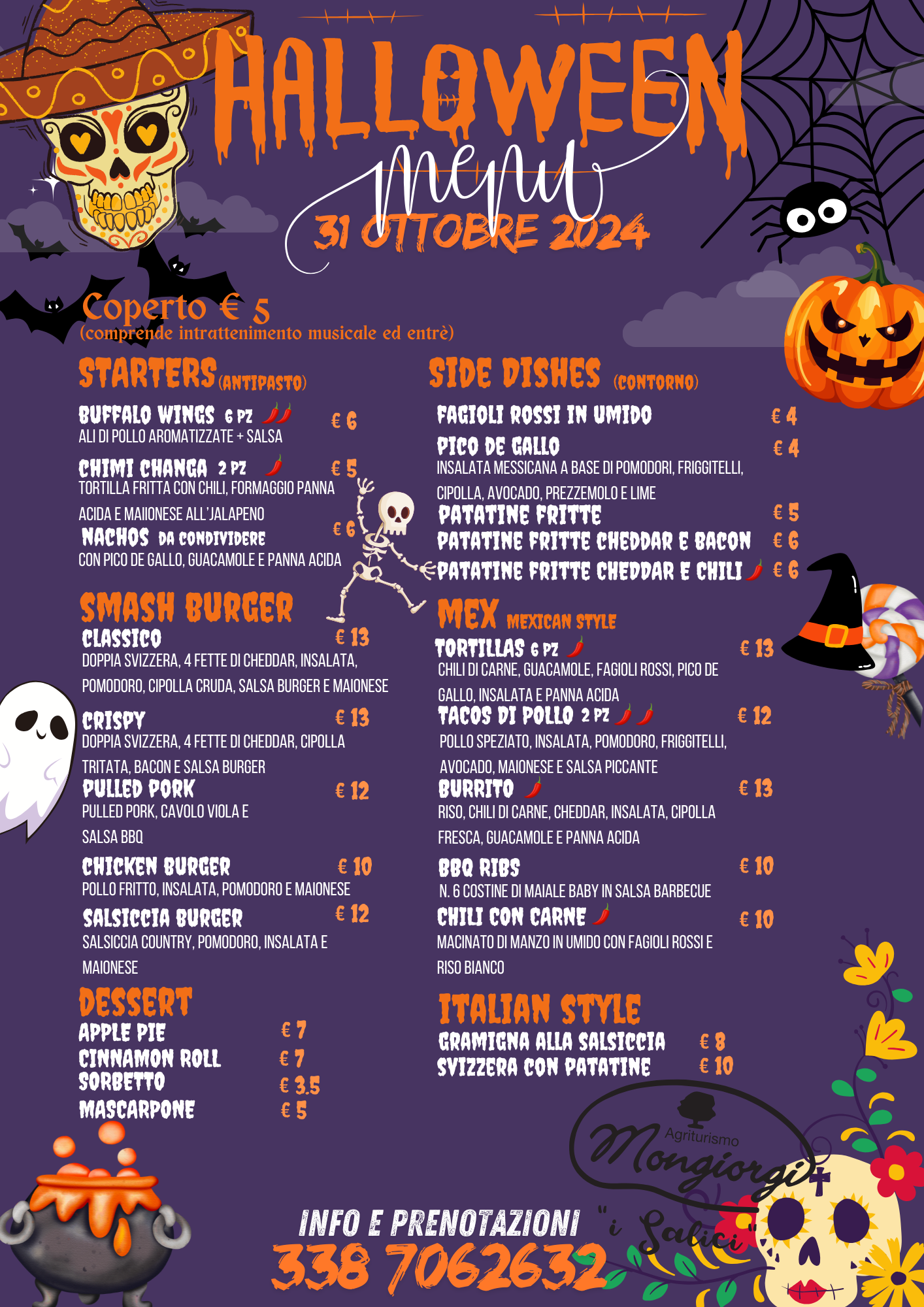 menu Halloween 2024