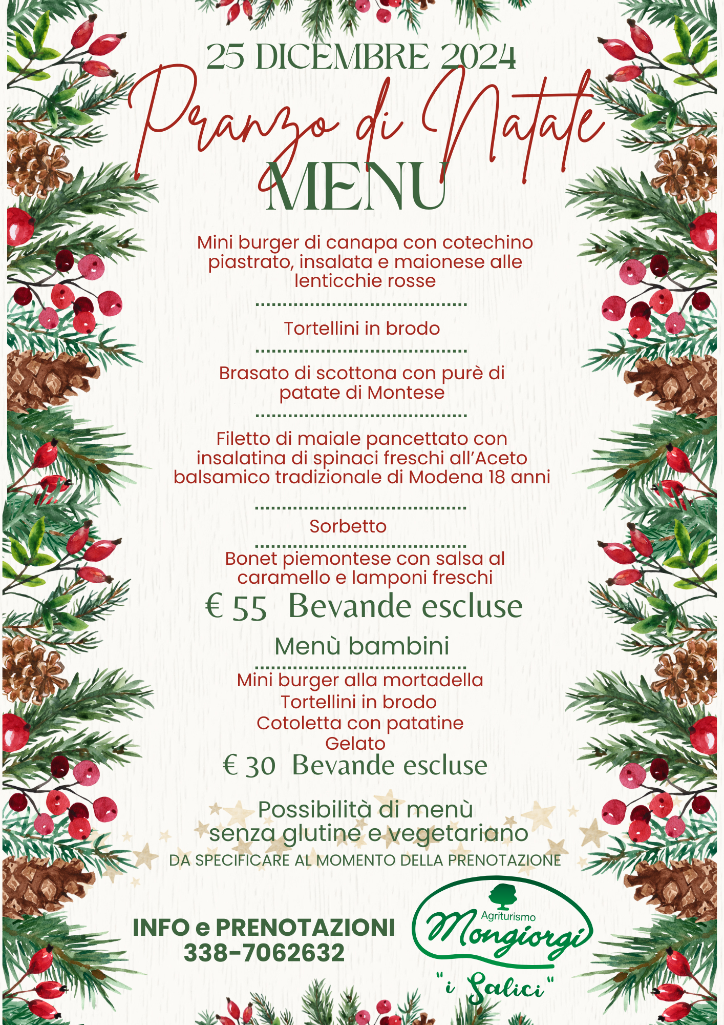 menu Pranzo di Natale 2024